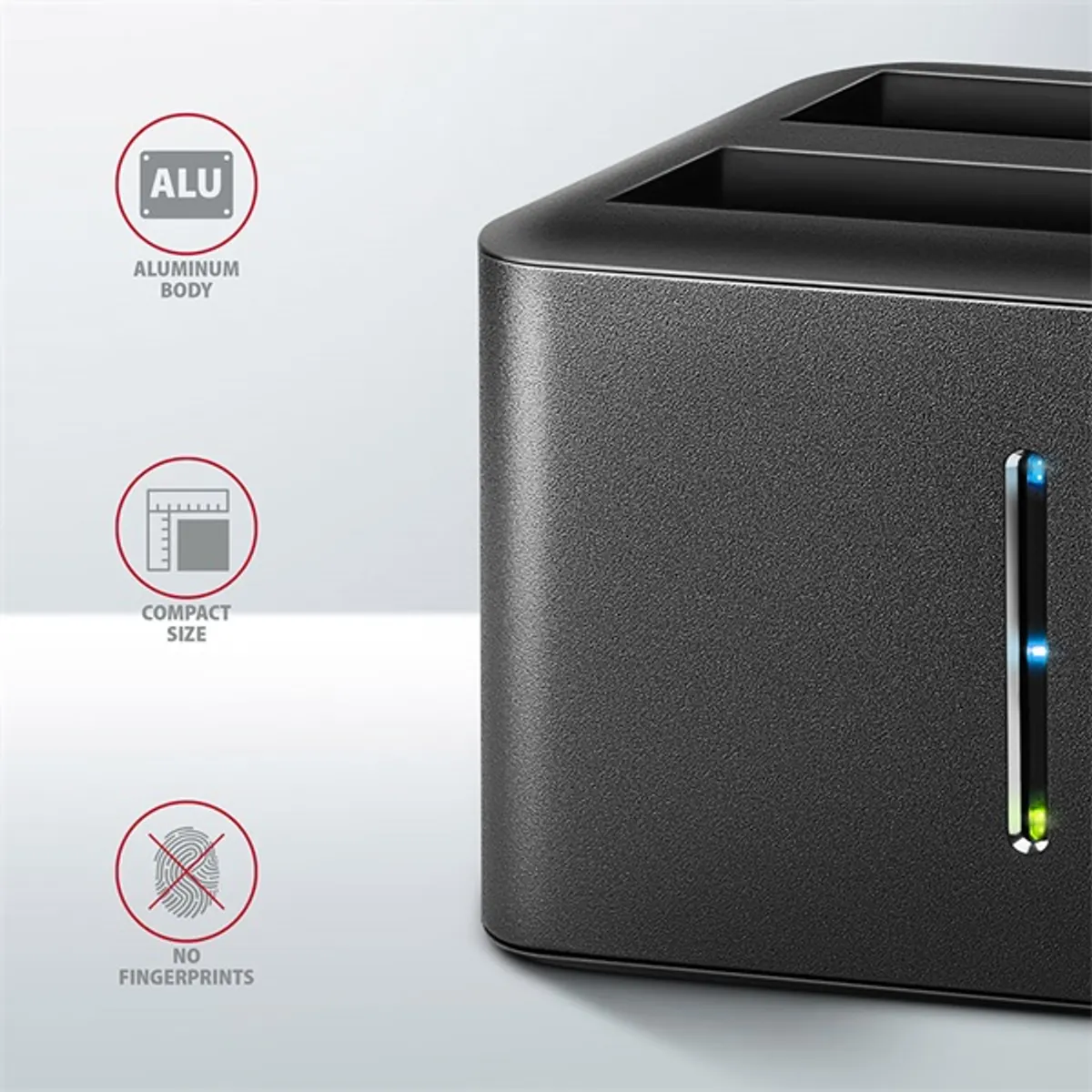 AXAGON ADSA-D25 duál dokkoló külső USB SATA 2,5" fekete #5