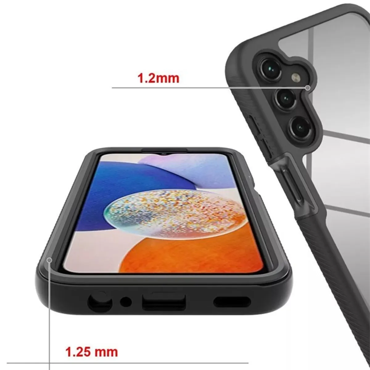 HAFFNER TP690183 Hátlap Szilikon Fekete Galaxy A15 4G és Galaxy A15 5G Samsung kompatibilitás #3