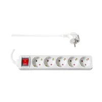 TOO PSW-550S kapcsolós elosztó 5 aljzat 5 m fehér 250 V 16 A 3680 W 2P-F