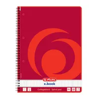 Herlitz 00306456 College A4 80 lapos kockás spirálfüzet perforált lapok lefűzhető