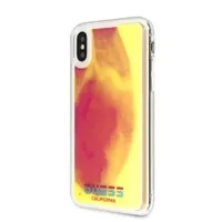 GUESS GUHCPXGLCPI védőtok Apple iPhone X XS 5,8" rózsaszín sárga sötétben világító