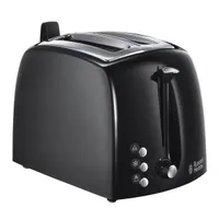 Russell Hobbs 23320036002 Textures Plusz fekete 2 szeletes kenyérpirító 850 W automatikus szeletkiemelés morzsatálca zsemlemelegítő #1