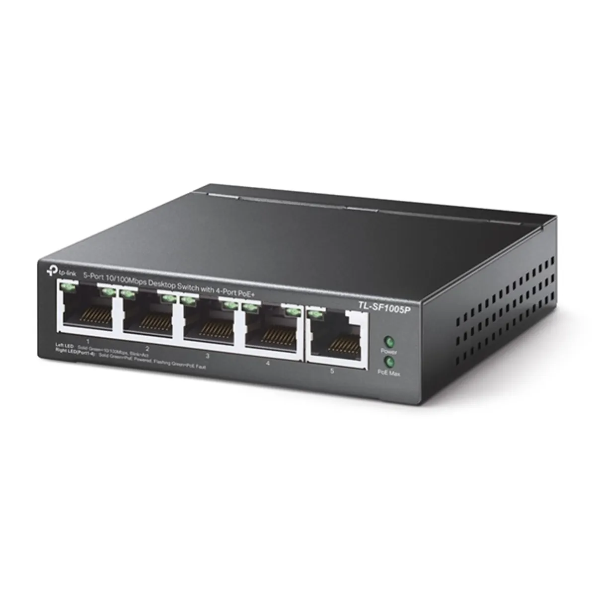 TP-LINK TL-SF1005P 5-portos 10-100 Mbps asztali PoE switch 4 PoE porttal 58W #2
