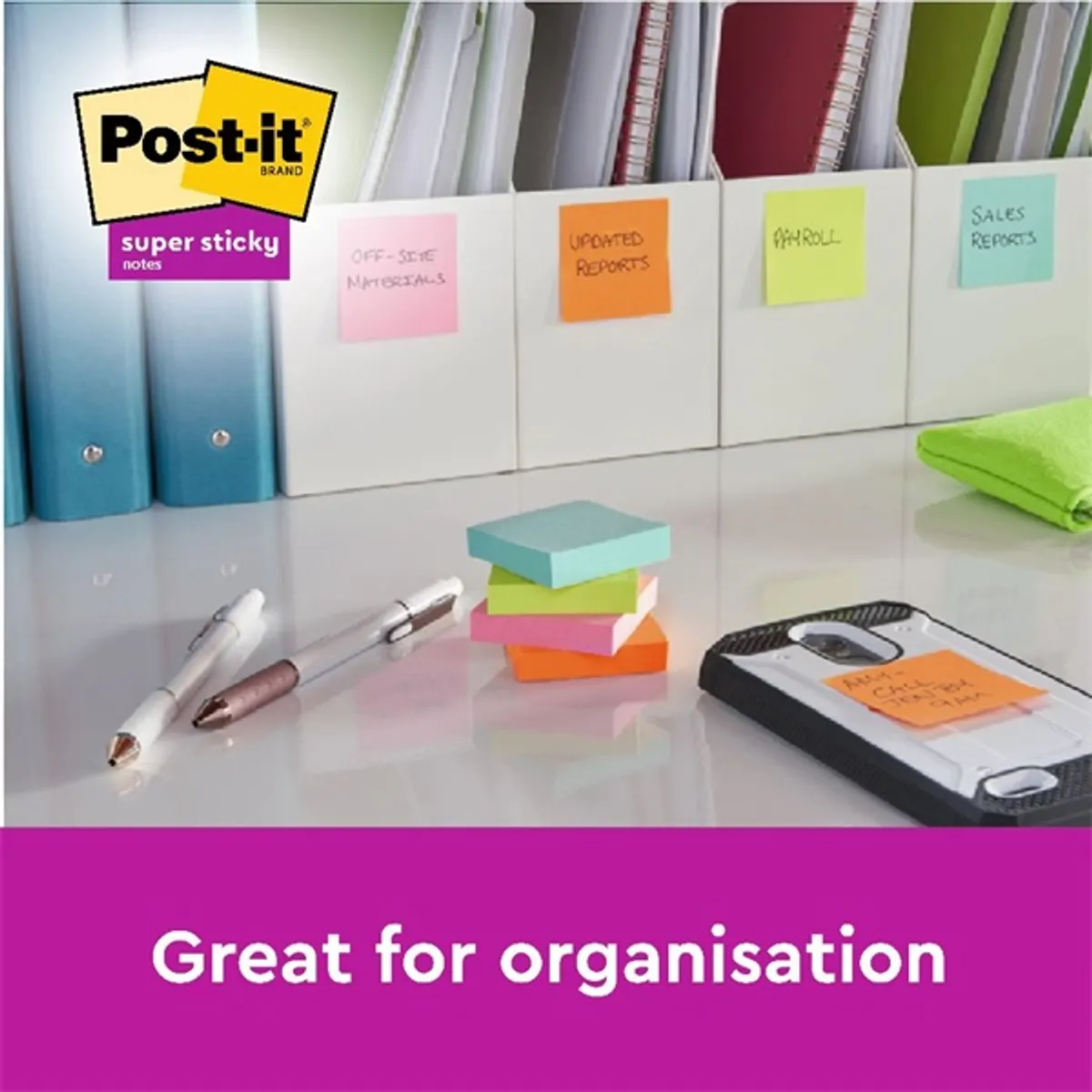Post-it 7100259230 Super Sticky Carnival 76x76mm 90 lap PEFC zöld #4