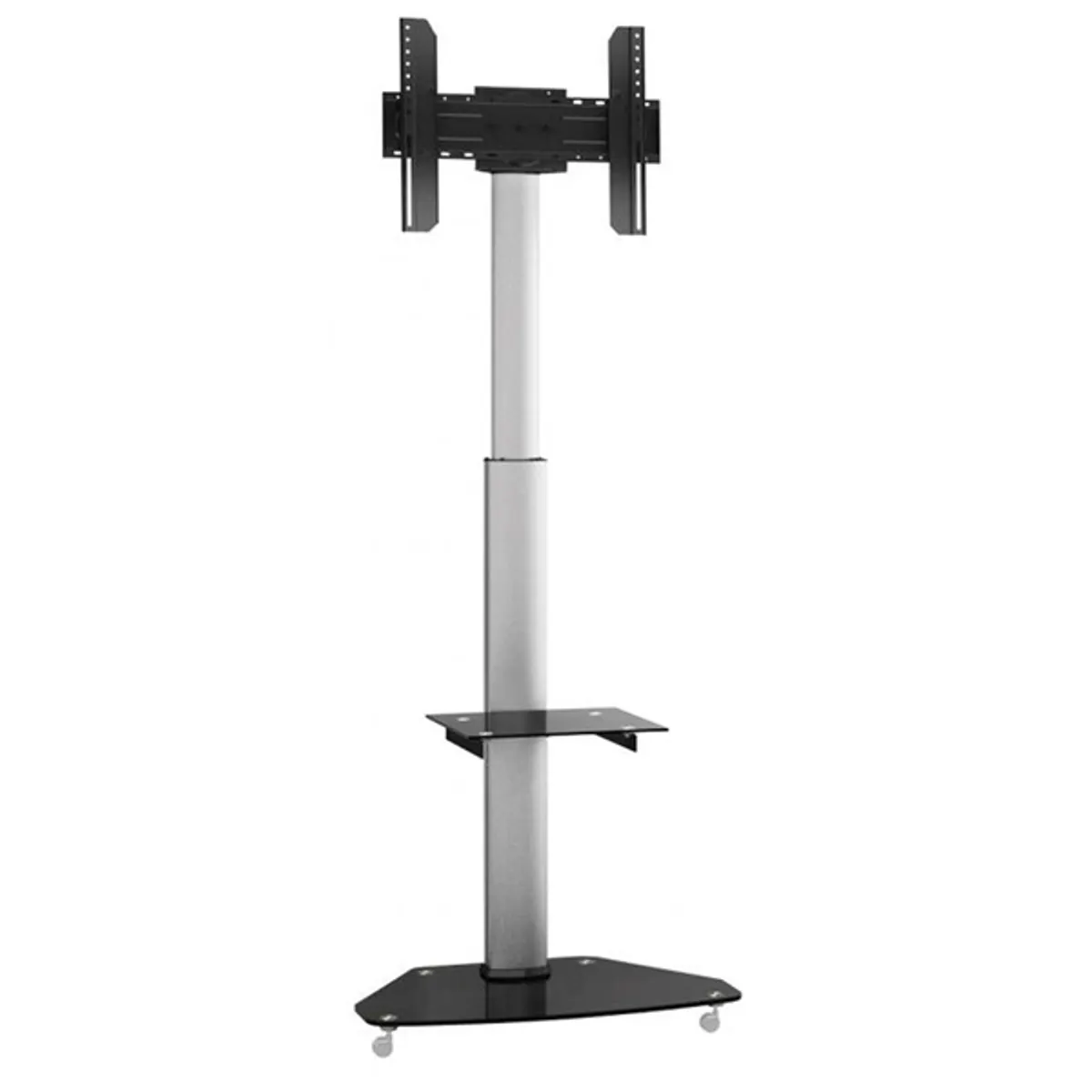 SBOX FS-500 görgős prezentációs állvány 37"-70" VESA 600x400; 40 kg; 1200-1800 mm; tilt 12°; kábelrendezés; DVD polc #1