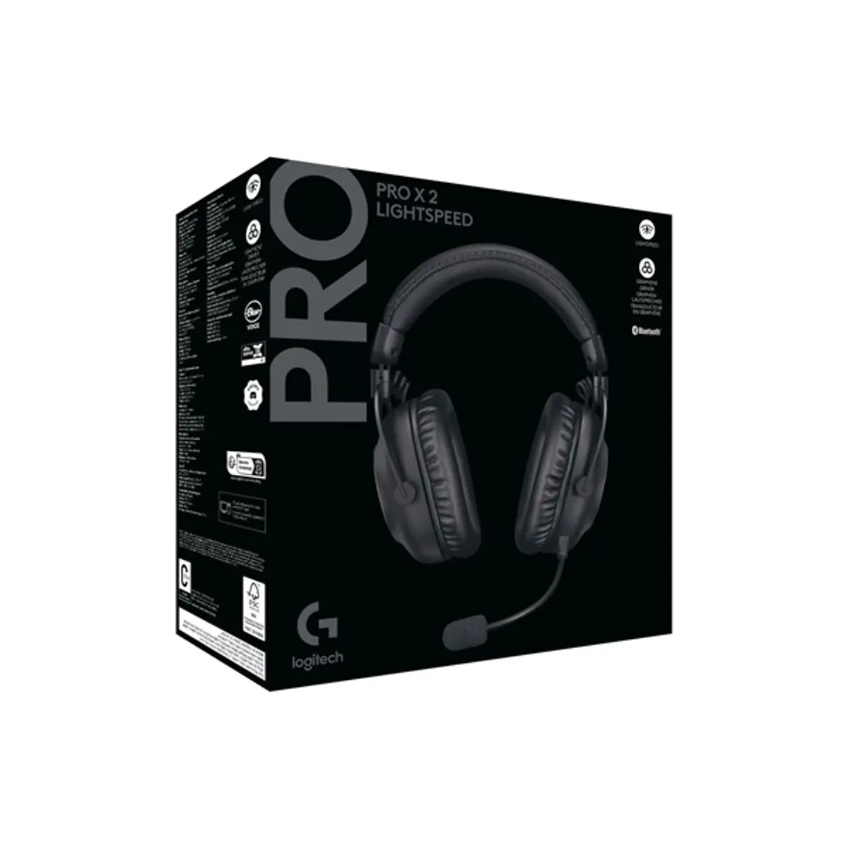 LOGITECH 981-001263 Pro X 2 Lightspeed fejhallgató fekete grafén 50 mm #6