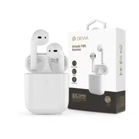 Devia ST399114 Airbuds fülhallgató fehér TWS Bluetooth 5.3 13 mm hangszóró 15 m 4 óra töltőtokkal 20 óra