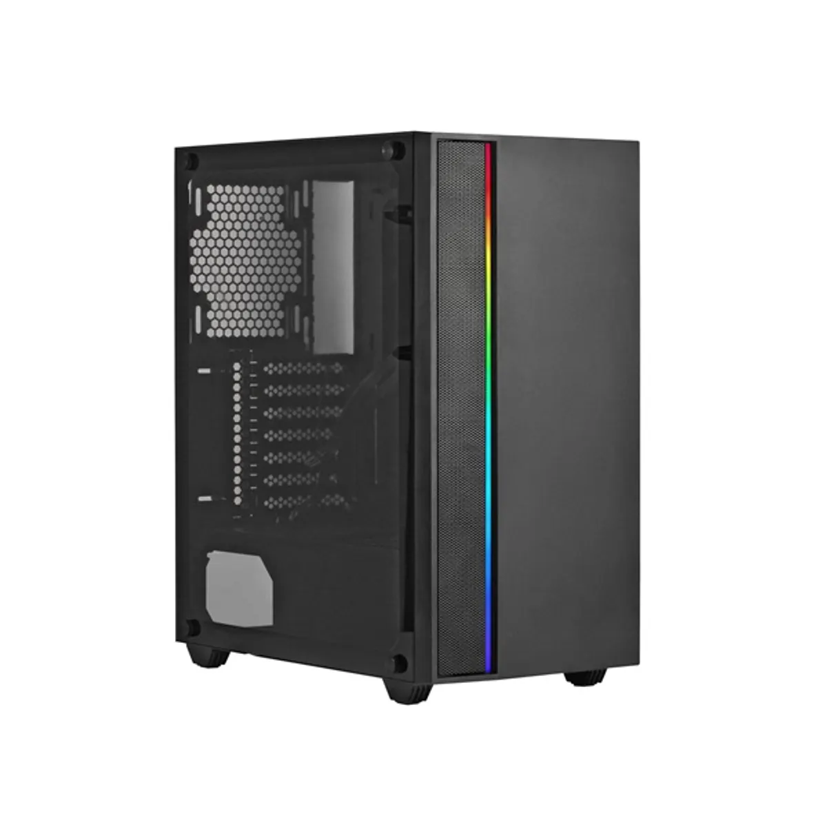 Spire SP-T7038GU3 ablakos ATX USB 3.0 fekete táp nélküli ház #1