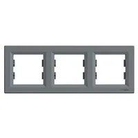 Schneider EPH5800362 Asfora vízszintes acél hármas keret 1-es típus ABS 225x83x9 mm IP20