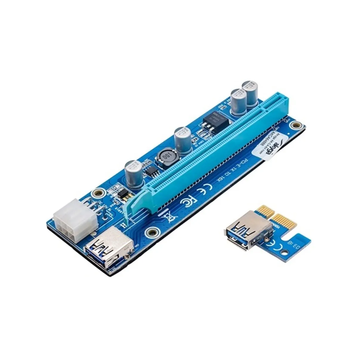 AKYGA AK-CA-64 PCIe riser kártya PCIe 1x-16x USB 3.0 6-pin SATA adapter 55 cm #1