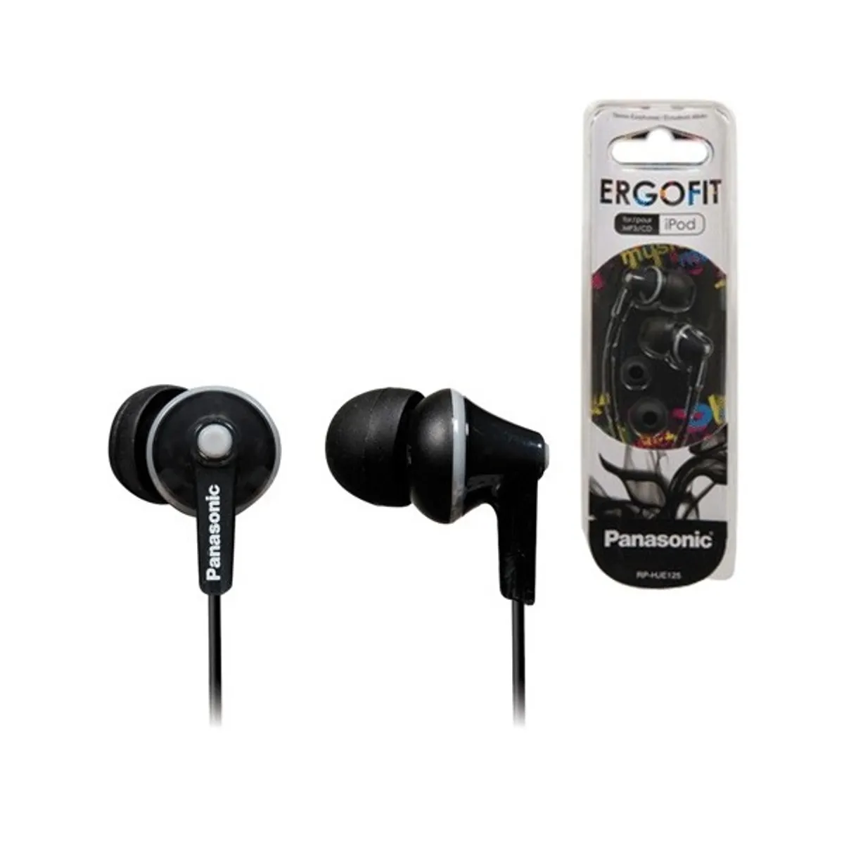 PANASONIC RP-HJE125E-K RP-HJE125E 9 mm 16 ohm 97 dB 10 Hz-24 kHz 3,5 mm jack 110 cm fekete #1