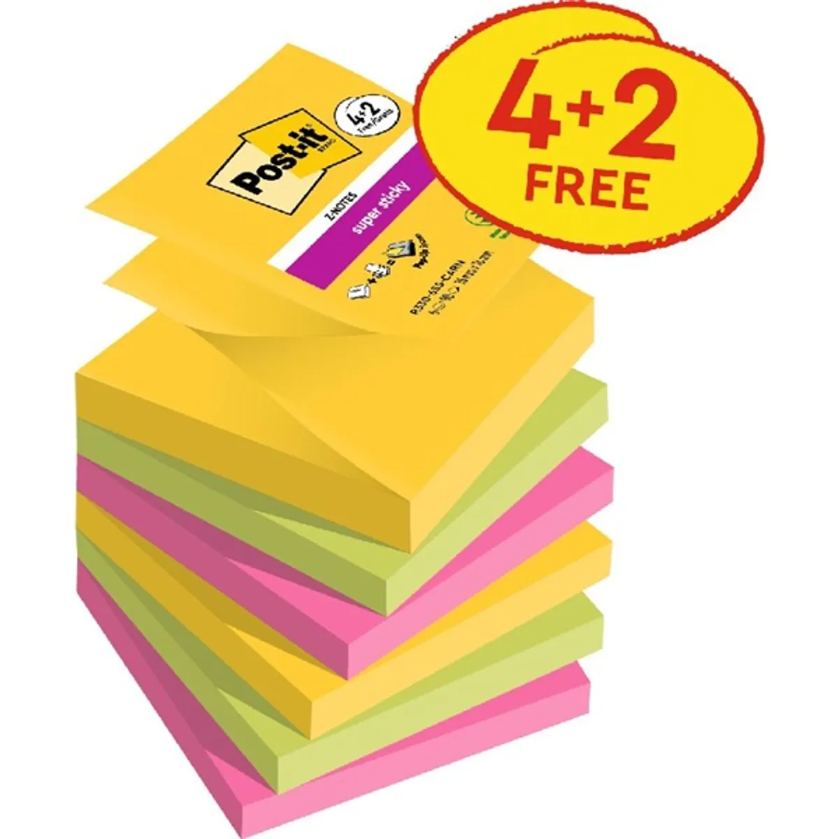 Post-it 7100259228 Z-jegyzettömb 76x76mm 90 lapos Öntapadós PEFC zöld #2