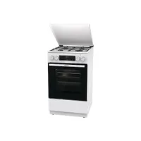 Gorenje GK5C42WJ 745422 fehér szabadonálló gáz és elektromos sütő és főzőlap, 4 főzőzóna, 62L sütő, grill, energiaosztály A, sütővilágítás