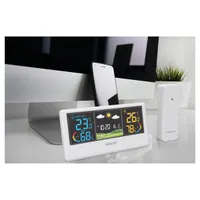 SENCOR 52000065 időjárás állomás fehér vezeték nélküli LCD kijelző ébresztőóra 147 mm szélesség 17 mm mélység 74 mm magasság #6