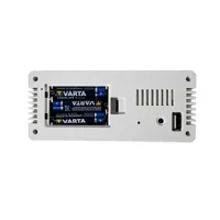 TOO DC-200-W ébresztőóra hőmérséklet kijelzővel led kijelző fehér 3xAAA elem #4