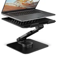 Axagon STND-LRB laptopállvány 360° forgatás, dupla zsanér, kihúzható kar, fekete, 10–17.3" készülékekhez