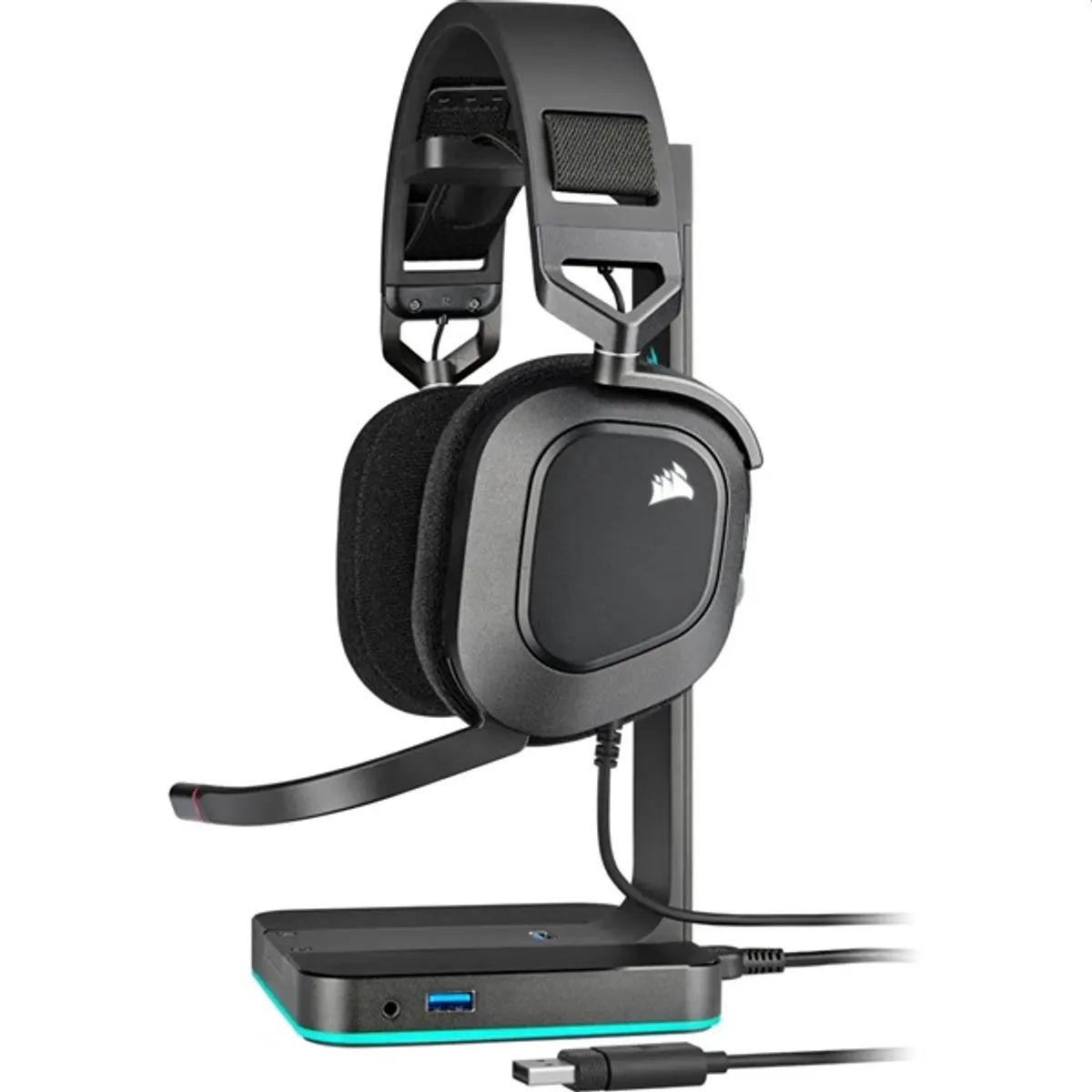 Corsair CA-9011237-EU HS80 RGB USB 7.1 fejhallgató 50 mm balos mikrofon #4