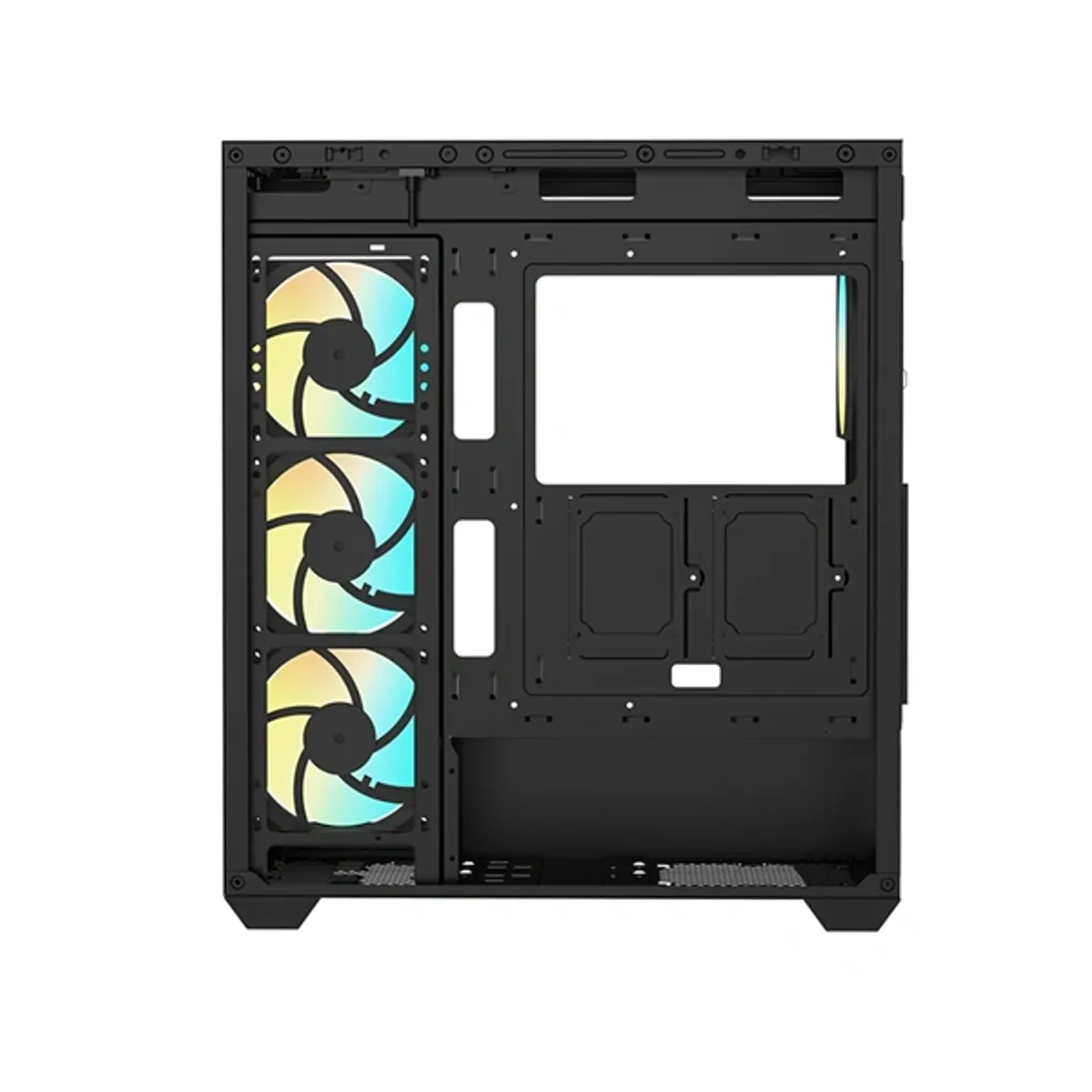 RAIDMAX I800CBF i800 Chrome fekete ATX USB 3.0 4x beépített ventilátor edzett üveg #9