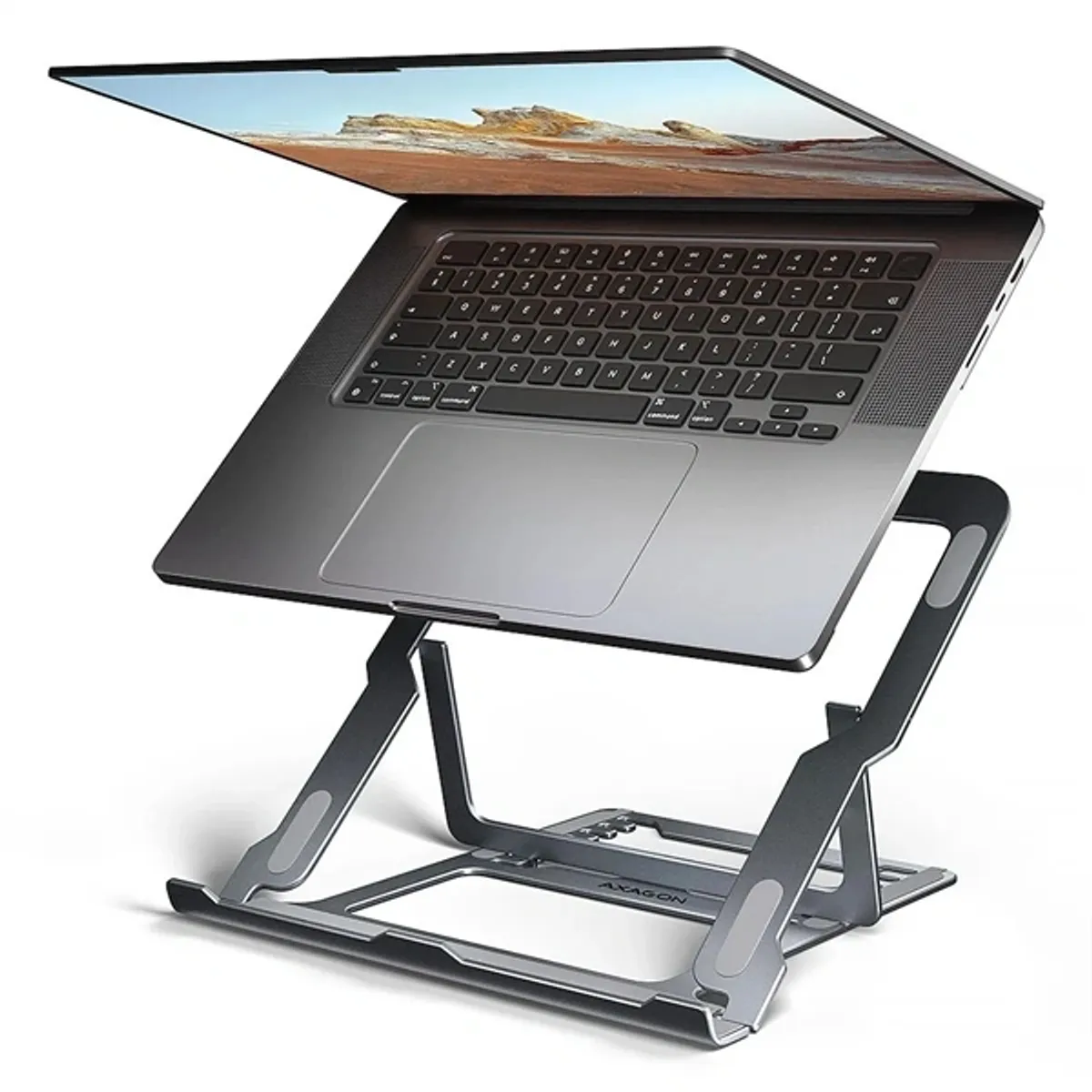 Axagon STND-LAG Laptopállvány szürke 8 állítható pozíció 91-150 mm #1