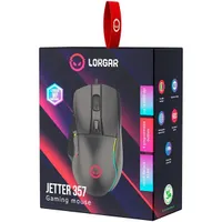 LORGAR LRG-GMS357 Jetter 357 6 programozható gomb, 8000 DPI, Pixart optikai, USB, RGB, PTFE talp, 185 cm kábel, fekete #7