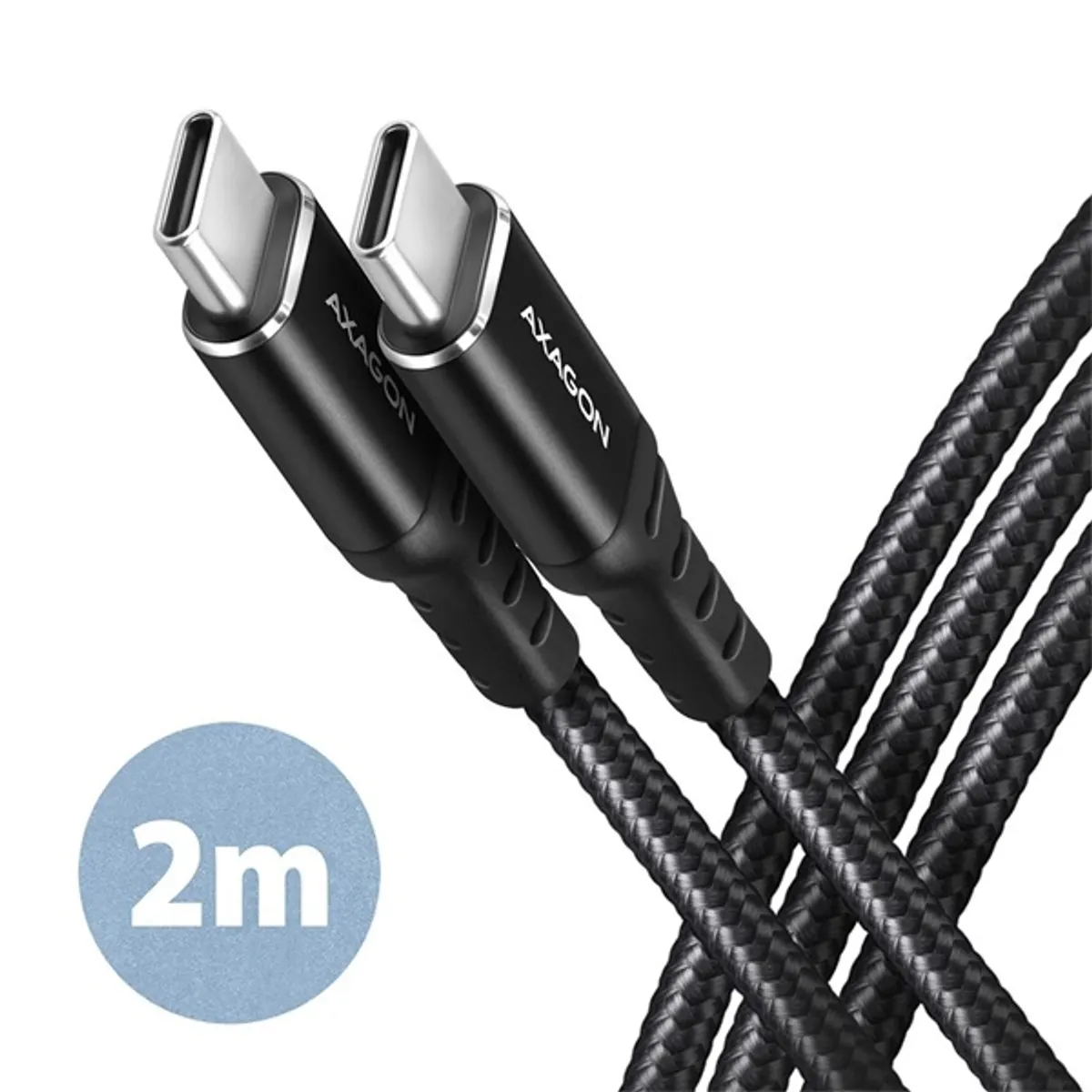 AXAGON BUCM-CM20AB USB-C - USB-C kábel 2 m fekete #1