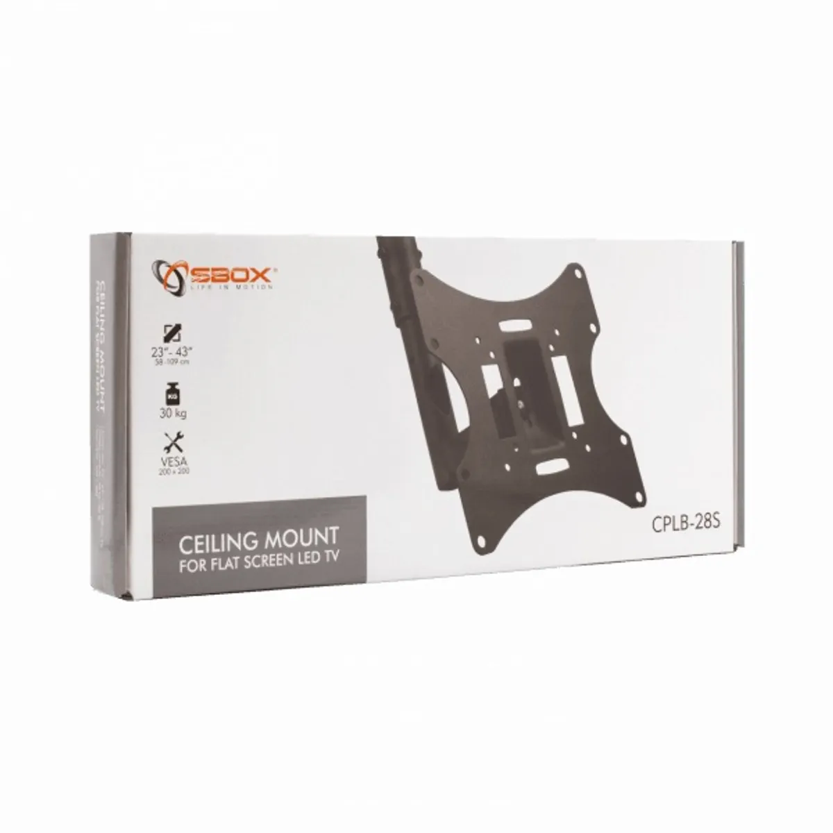 SBOX CPLB-28S CPLB-28S fekete 30 kg 20° 180° 23" 43" VESA 75x75 100x100 200x100 200x200 #3