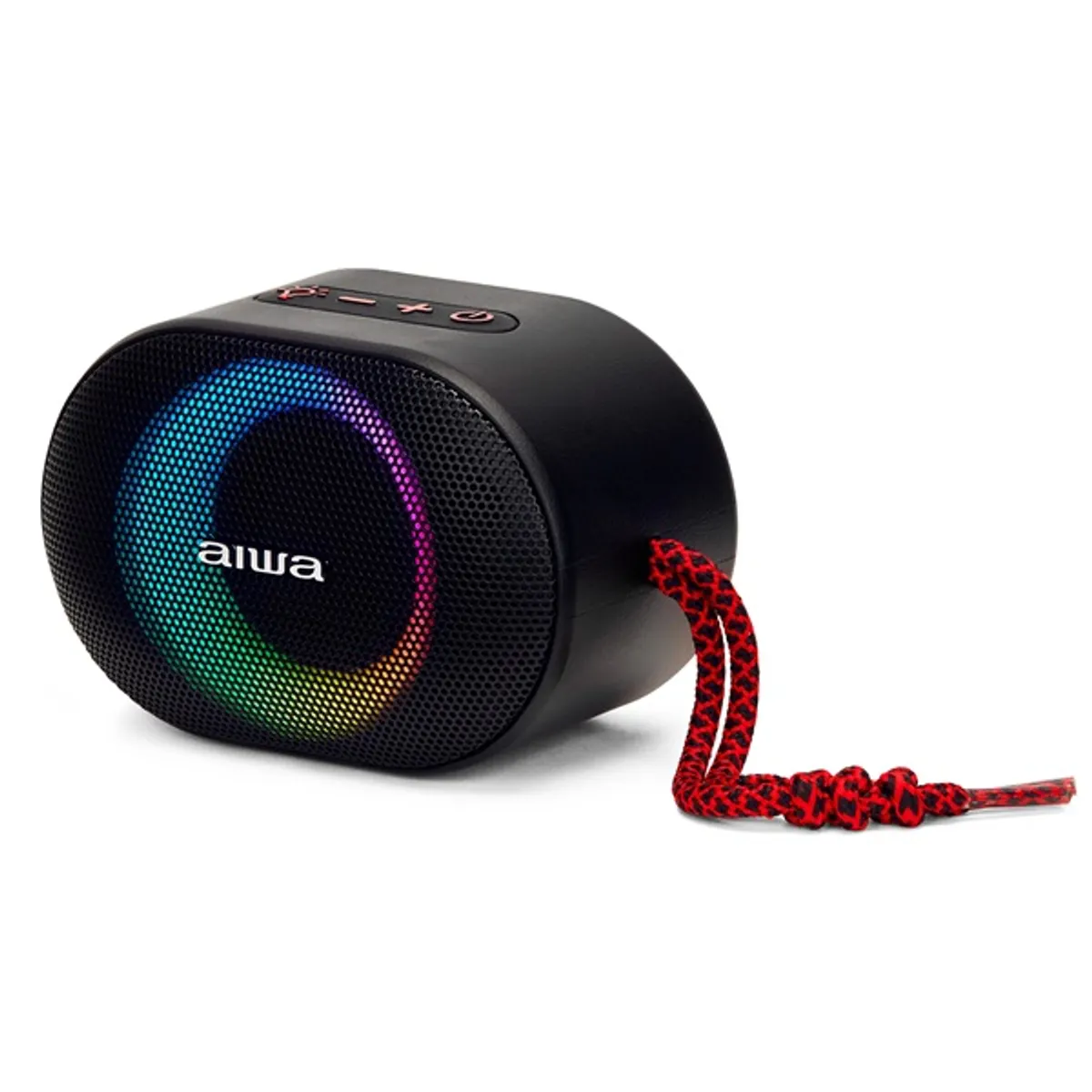 Aiwa BST-330RD BST-330 hordozható Bluetooth hangszóró 10 W IPX6 50 mm 1500 mAh USB-C AUX mikrofon LED 10 óra #2