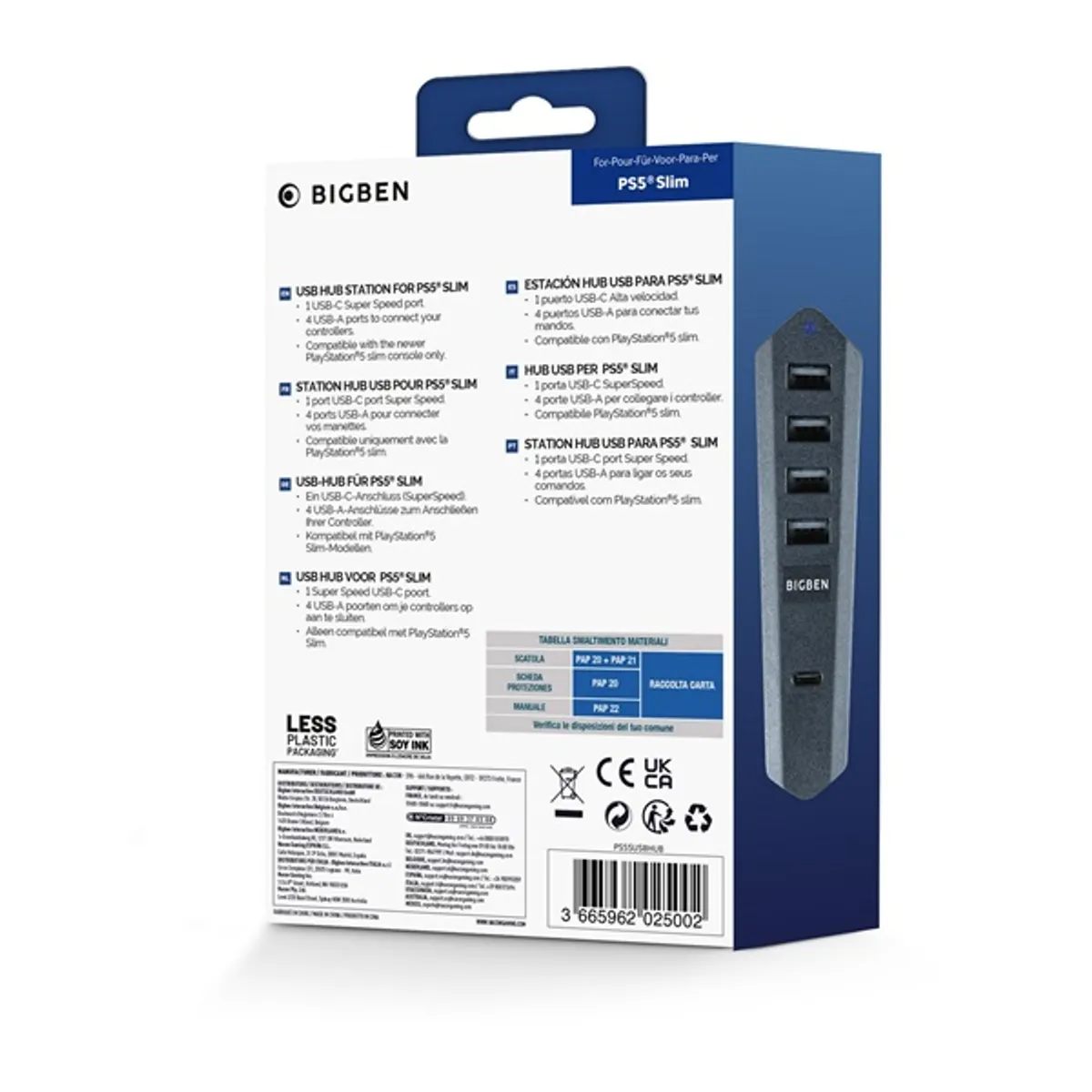Nacon 2808909 Ps5 Slim Usb hub Fekete #2