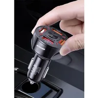Izoxis 19907 autós töltő 4x usb a szivargyújtó univerzalis Apple kompatibilis usb c, lightning és micro-usb kábel 115 cm #2