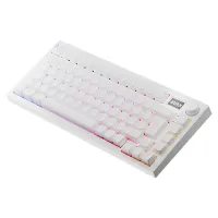 AVAX AVAX_GM02Y_PRO_WHITE GM02 PRO 75 százalék gasket mechanikus Gateron sárga rgb világítás magyar kiosztás három módú csatlakozás