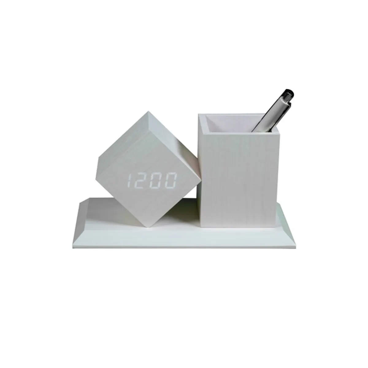 TOO PHC-330-W digitális óra írószertartóval fehér #1