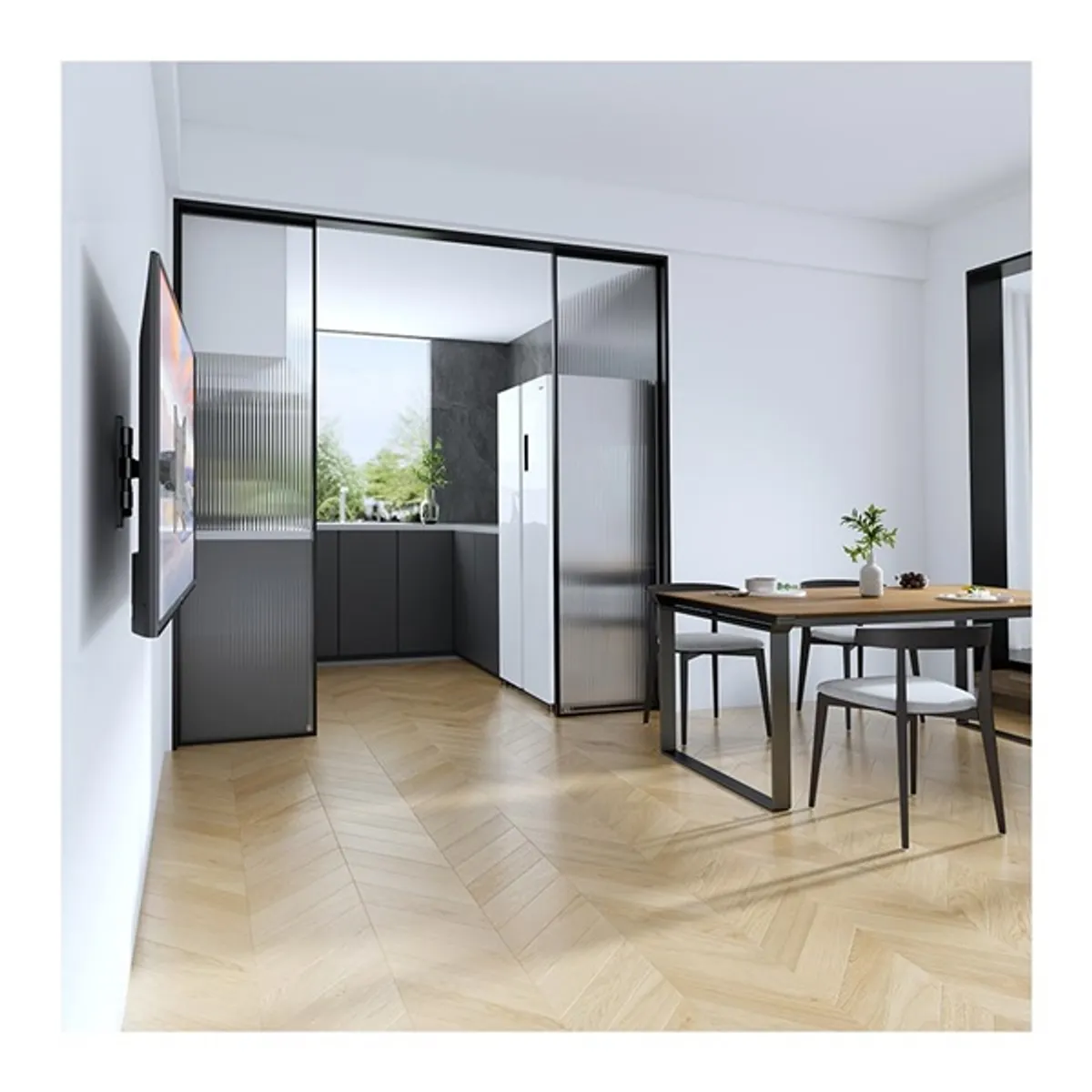 Stell 35057269 Sho 4540 23"-42" VESA 75x75 100x100 200x100 200x200 fekete acél 20 kg forgatható 90° elforgatás 10° #6