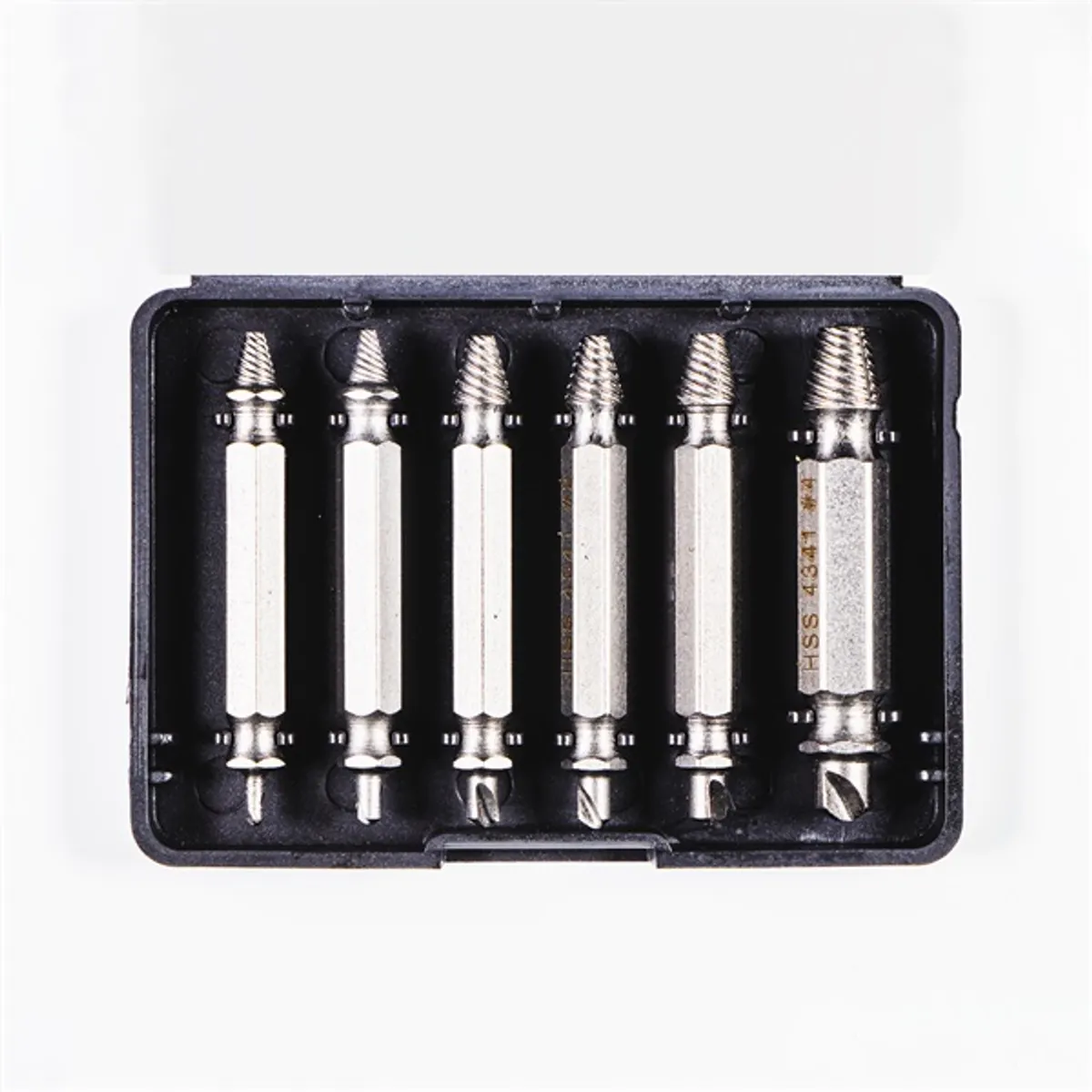 IRIS TOOLS DT-6-113 csavarkihúzó készlet 6 darabos Króm-Vanádium acél #0 2 mm #1 2,5 mm #2 3,2 mm #3 3,8 mm #4 5,2 mm Méretek 8,5 x 6 cm #2
