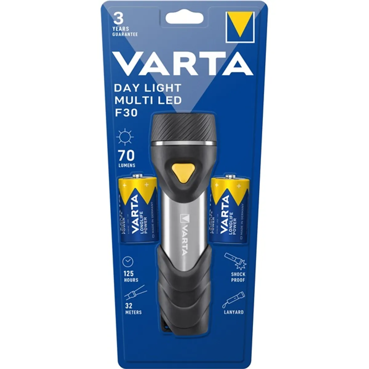 VARTA 17612101421 DAY LIGHT MULTI F30 LED fekete ezüst 32 m 125 h 70 lm #3