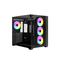 RAIDMAX I620TBF i620 fekete ATX acél műanyag edzett üveg 7 bővítőhely 3,5 belső hely 1 2,5 belső hely 2 tápegység van USB 3.0 fejhallgató csatlakozó mikrofon csatlakozó