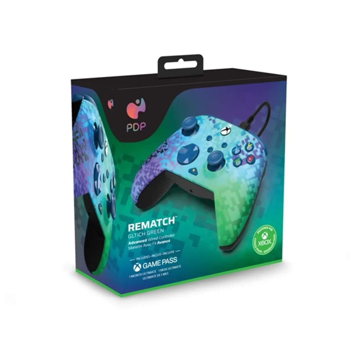 PDP 049-023-GG Rematch zöld kék lila kontroller 250 cm vezetékes PC Xbox Series X|S Xbox One #7