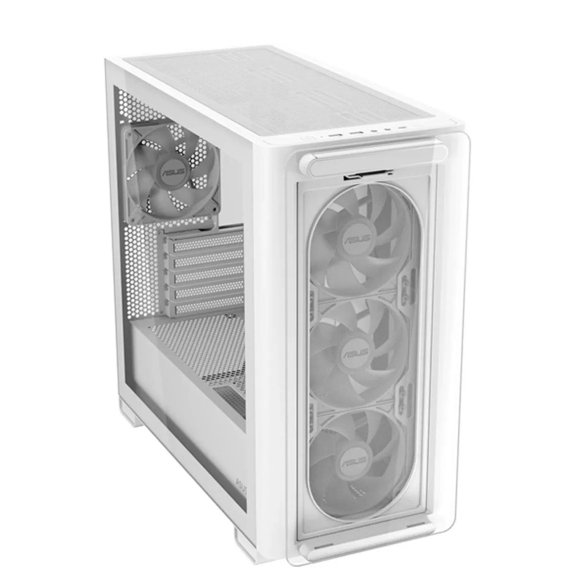 ASUS 90DC00K3-B19010 A23 plus táp nélküli ablakos Micro-ATX ház fehér 4 ARGB ventilátorok #8