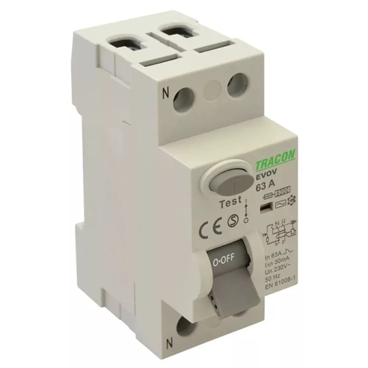 Tracon EVOV2P4003 Áram-védőkapcsoló 2P 230V 40A 6kA AC #1