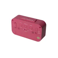 TOO DC-100-PK digitális ébresztőóra hőmérséklet kijelzővel rózsaszín led 12-24h automatikus fényerő beállítás #5