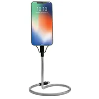Kikkerland US212-EU gooseneck telefontartó iPhone-kompatibilis és USB A - Lightning töltőkábel fekete