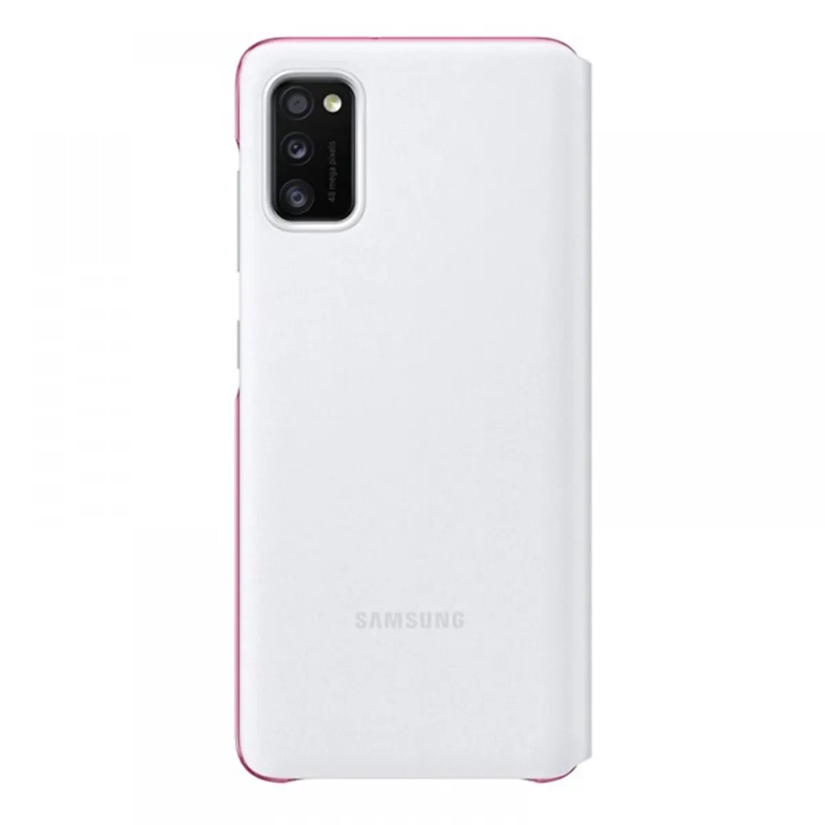 SAMSUNG OSAM-EF-EA415PWEG Galaxy A41 s-view wallet cover fehér piros műanyag tok oldalra nyíló rejtett zseb mini ablak érzékelő #2