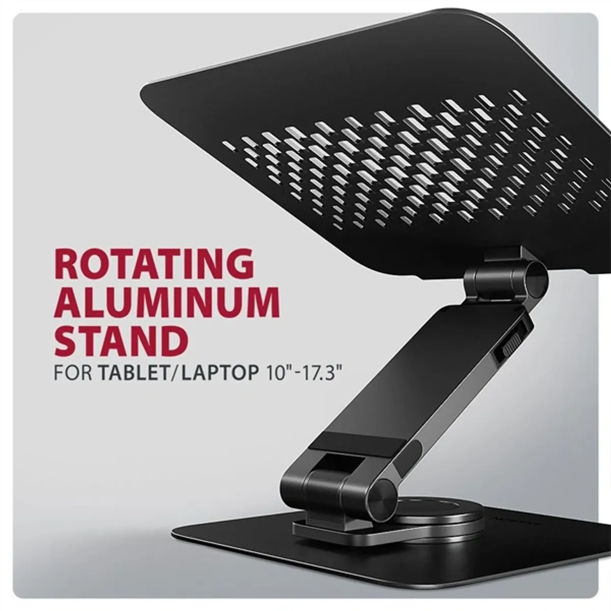 Axagon STND-LRB laptopállvány 360° forgatás, dupla zsanér, kihúzható kar, fekete, 10–17.3" készülékekhez #2