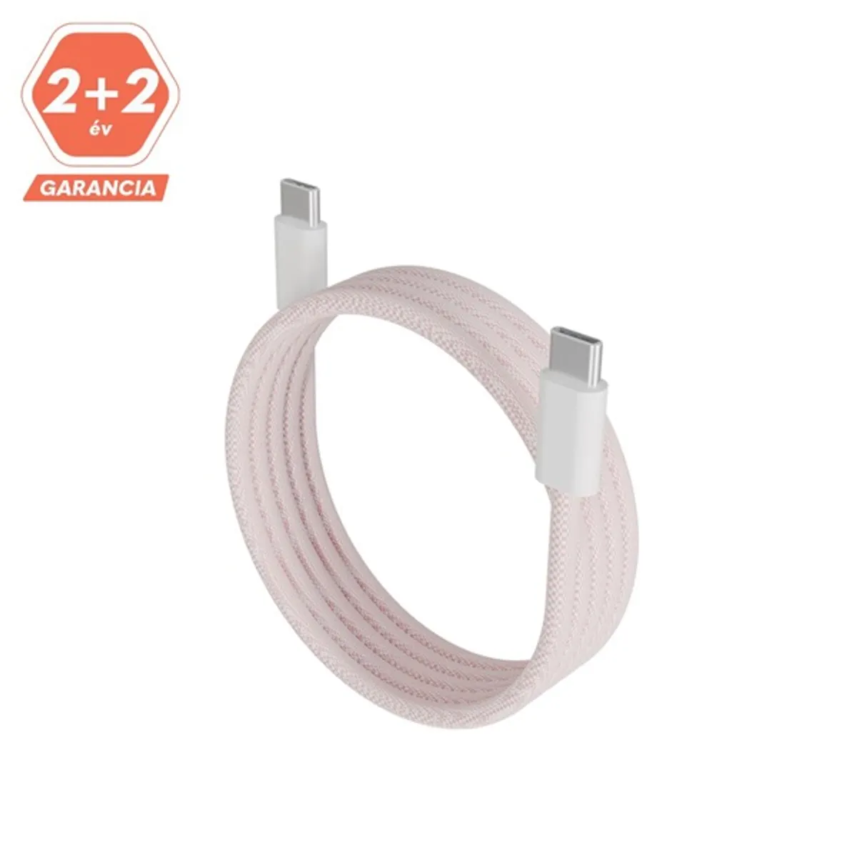 AVAX CB610P Magnety USB-C adat- és töltőkábel 100W 1m rózsaszín fonott #6