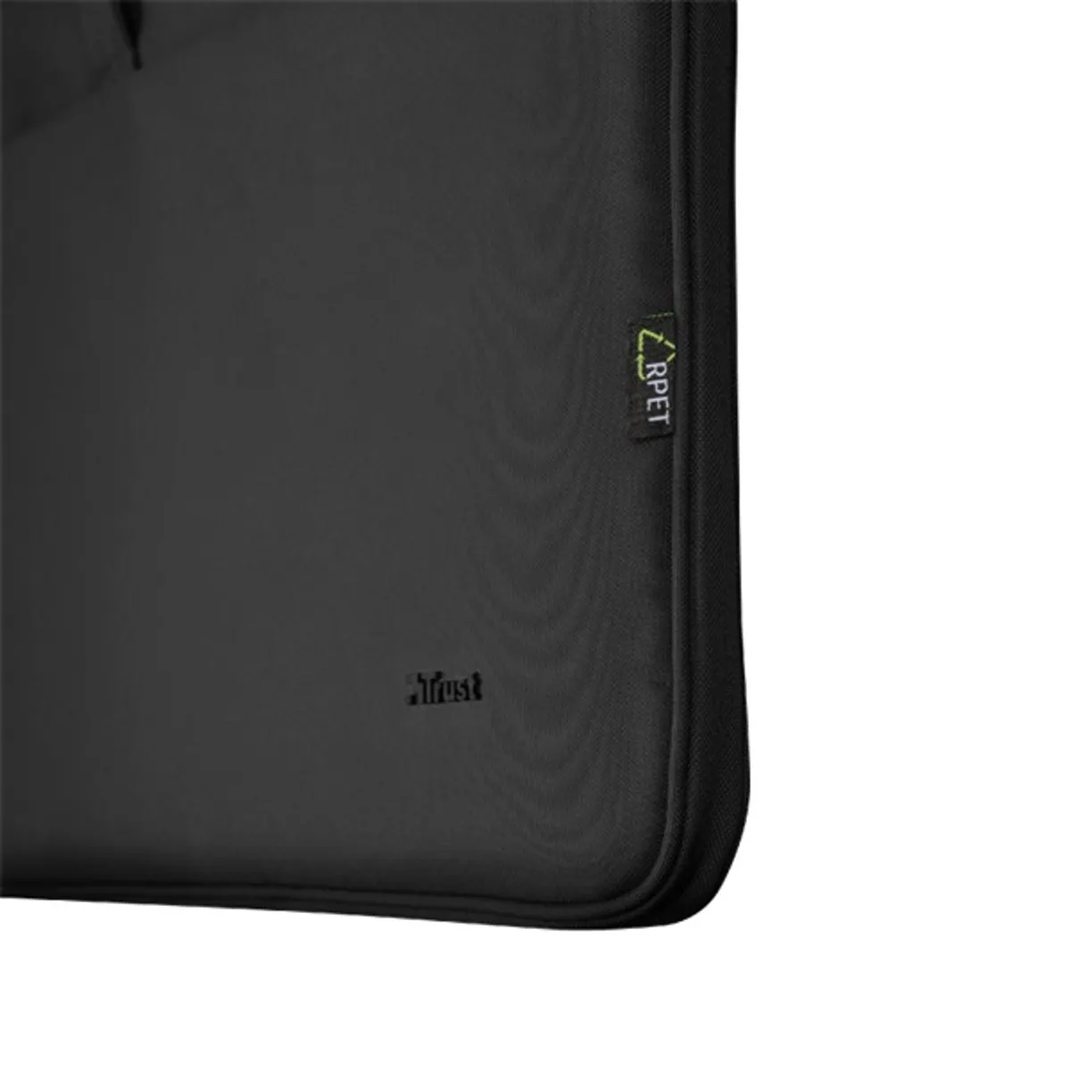TRUST 24447 notebook kézitáska 16" poliészter fekete 2 rekesz vállpánt hordozó fogantyú újrahasznosított #5