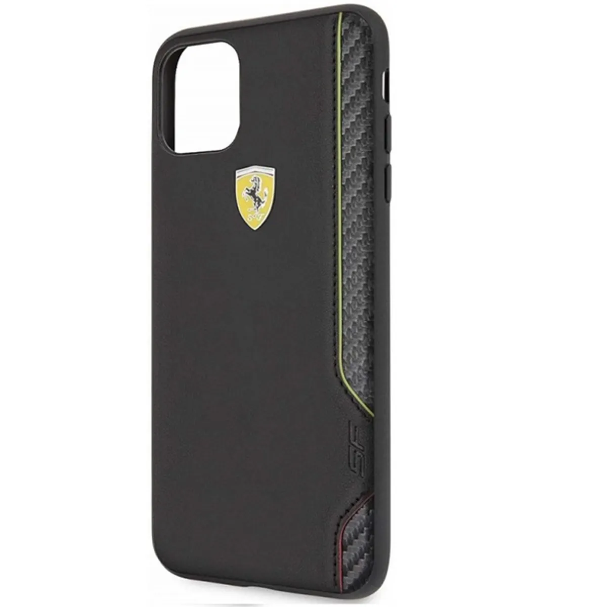 FERRARI FESITHCN65BK On-Track hátlap iPhone 11 Pro Max fekete sárga PU gumi #2