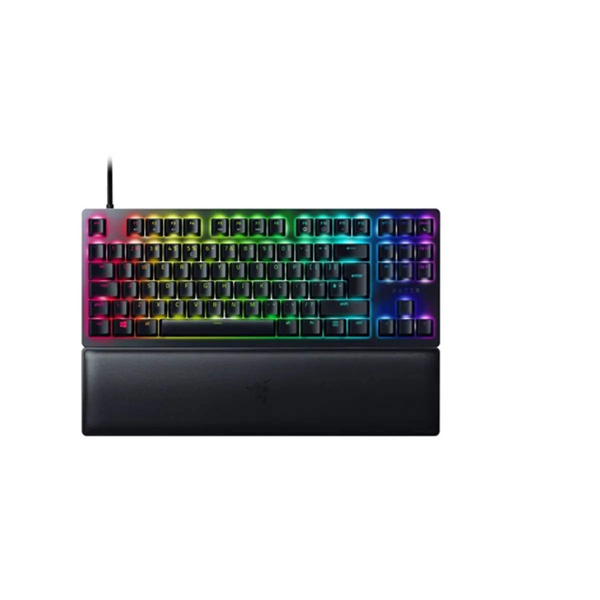 RAZER RZ03-03941600-R3W1 Huntsman V2 TKL fekete piros optikai kapcsoló rgb usb-c csuklótámasz beépített memória #1