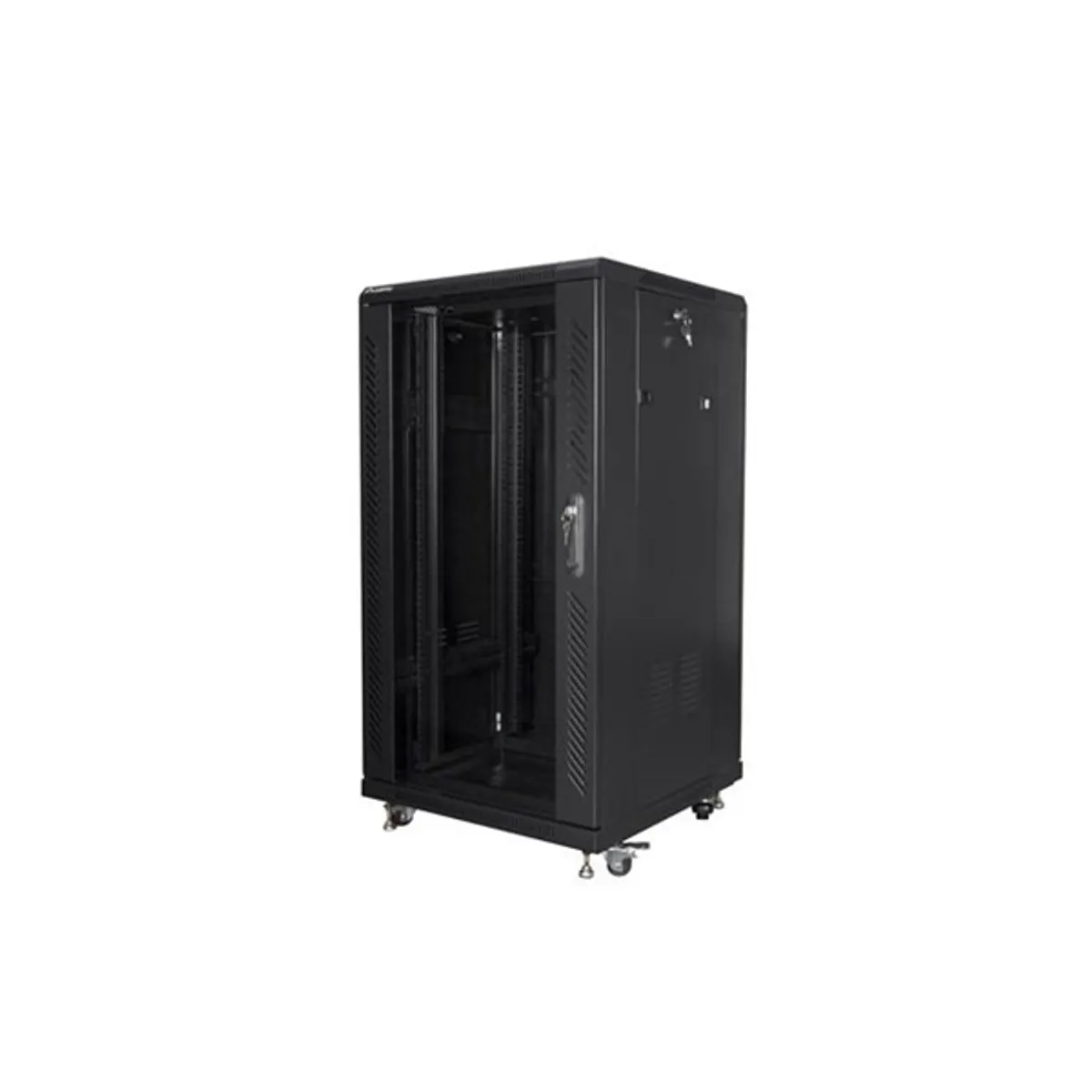 LANBERG FF01-6622-12B 19" 22U szabadon álló fekete rack szekrény 600x600 mm #1