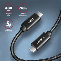 Axagon BUCM2-CM25AB CHARGE adat- és töltőkábel 2,5 m fekete USB-C USB-C #2