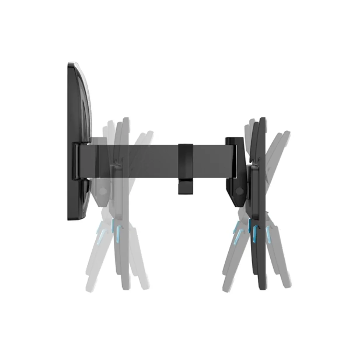 Meliconi 480988 Slimstyle Plus 200SR FB fekete 14"-45" 1 db 30 kg forgatható billenthető karos fali TV konzol #4