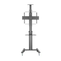 SBOX FS-446-2 mobil tv-állvány fekete 37"-70" vesa 600x400 70 kg 1200-1600 mm billenthető 5° kábelrendező #5